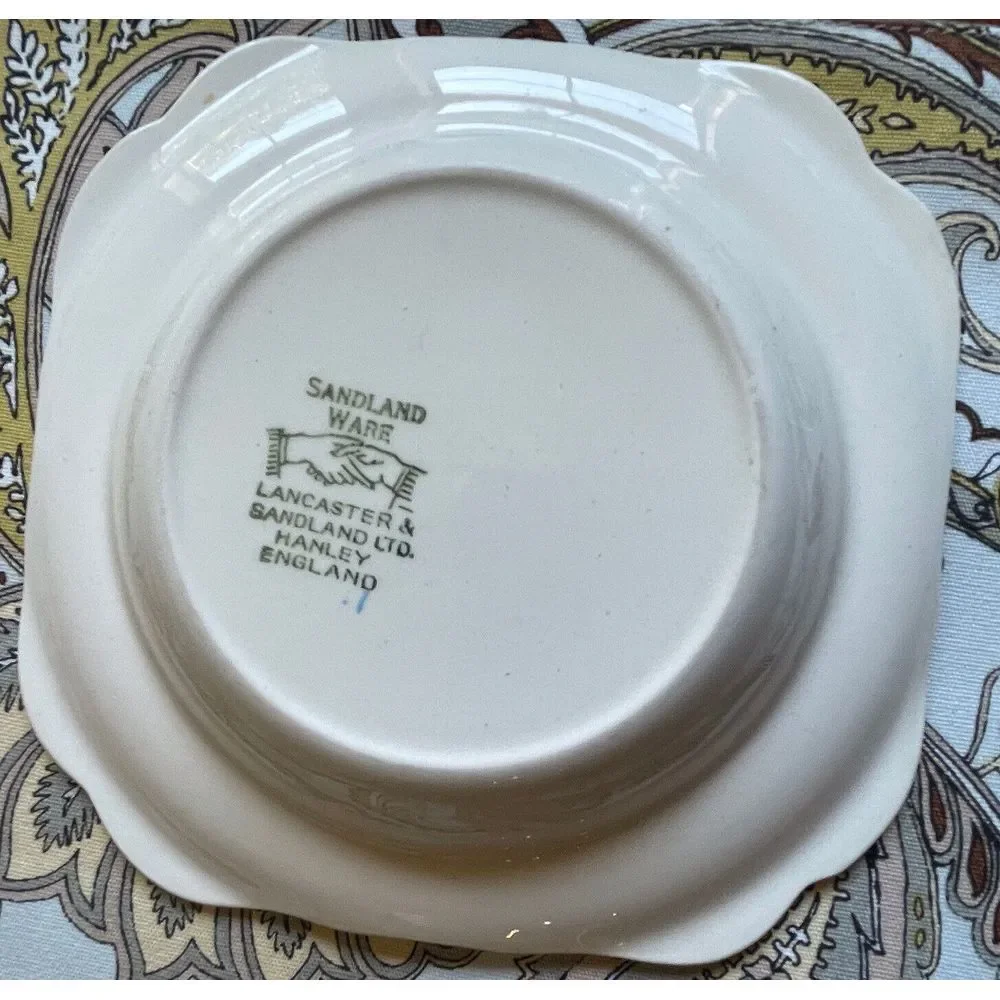Vintage Sandland Ware Hanley England Bowl 6 Inch Jewelry‎ Tudor Home Cottage